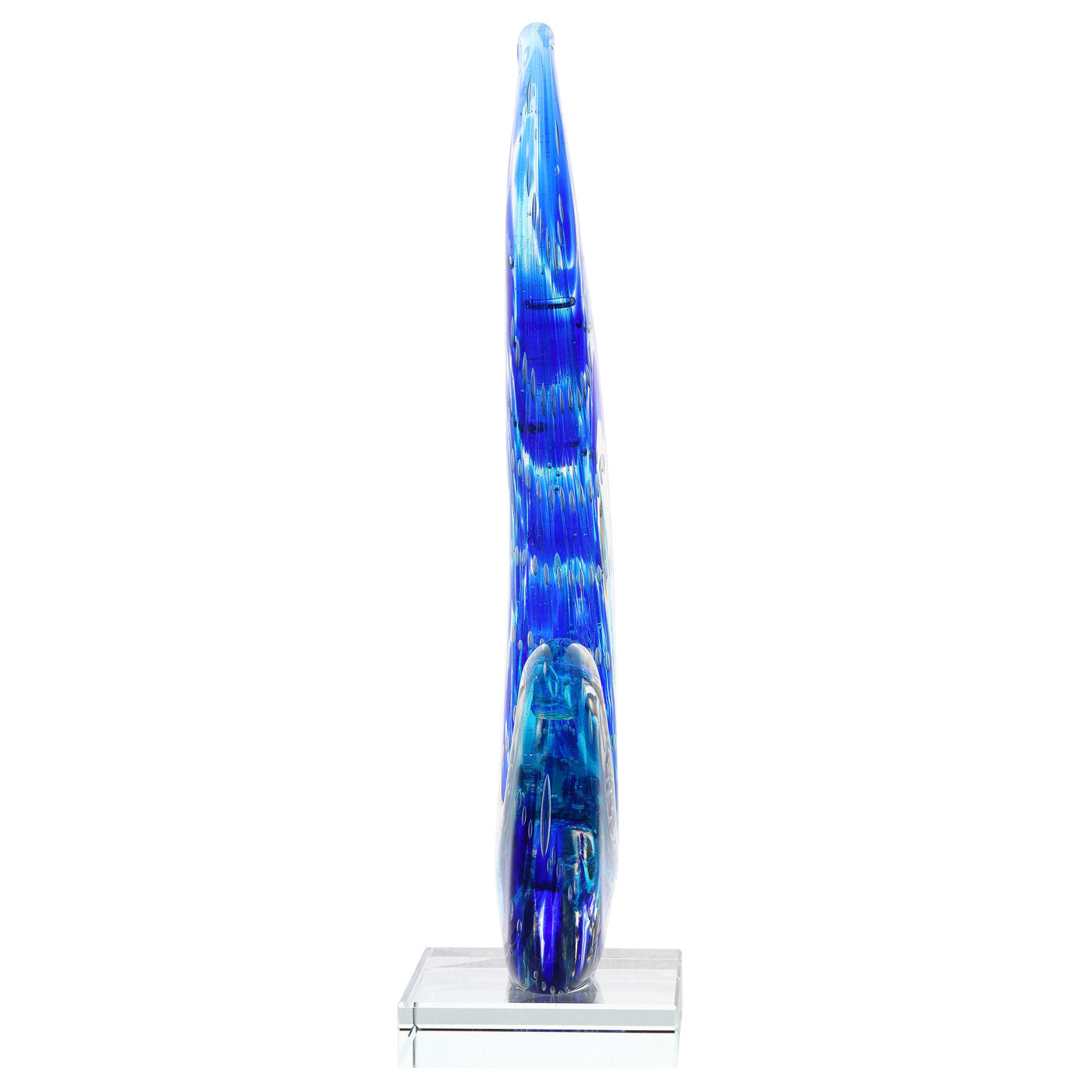 Blue Ocean Wave Glass Sculpture