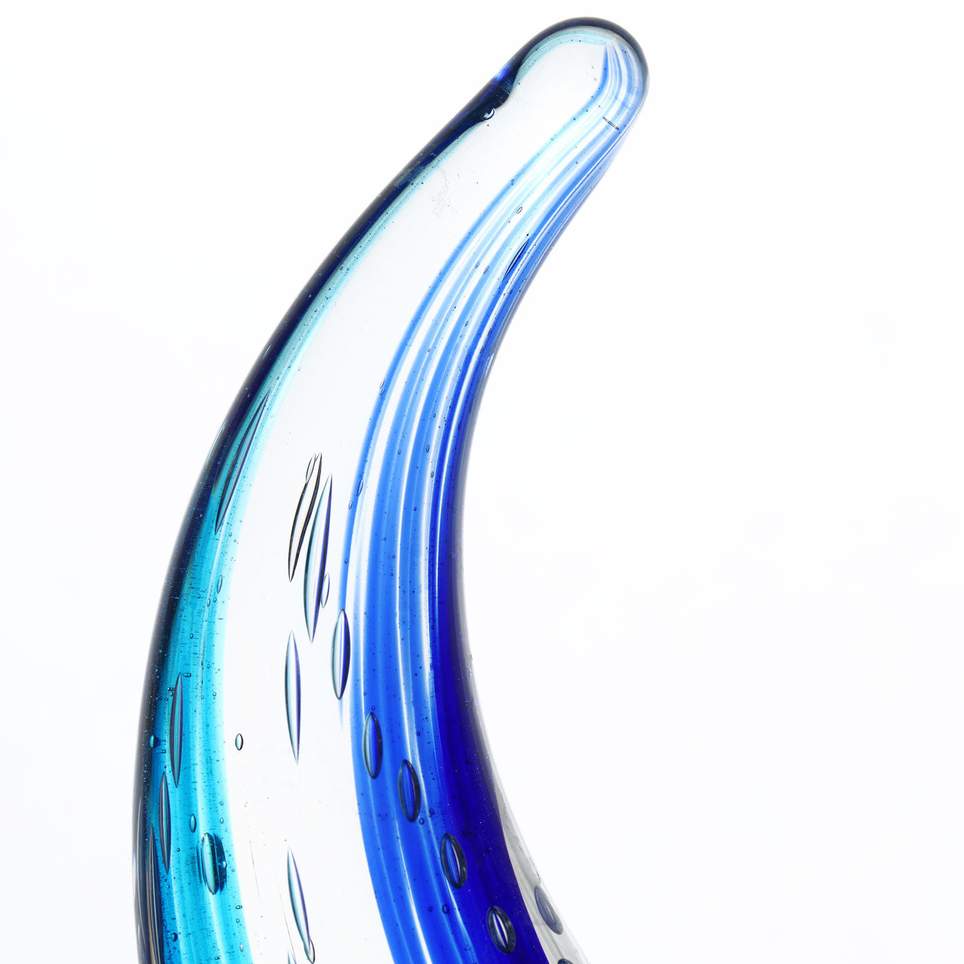 Blue Ocean Wave Glass Sculpture
