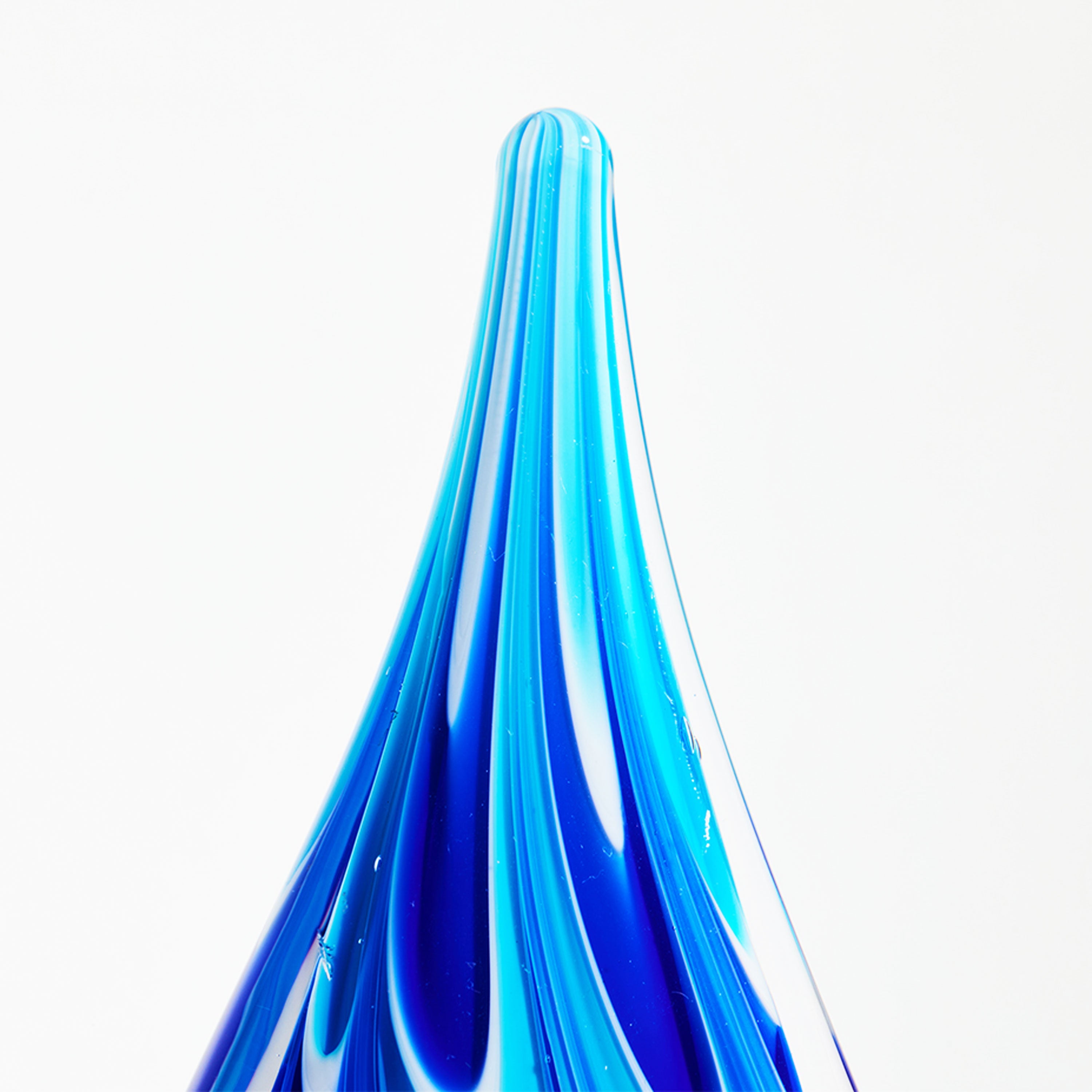 Swirl Wave Teardrop Glass Sculpture