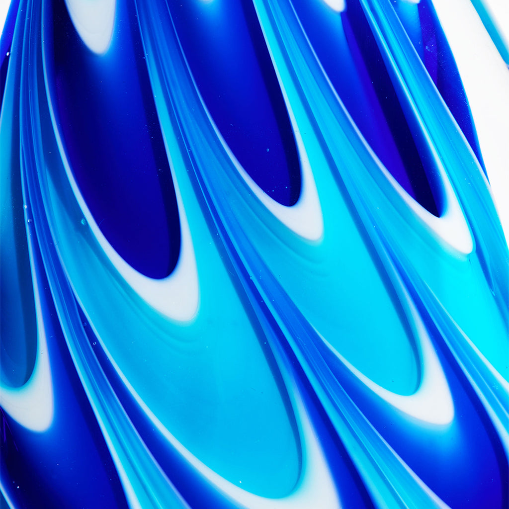 Swirl Wave Teardrop Glass Sculpture