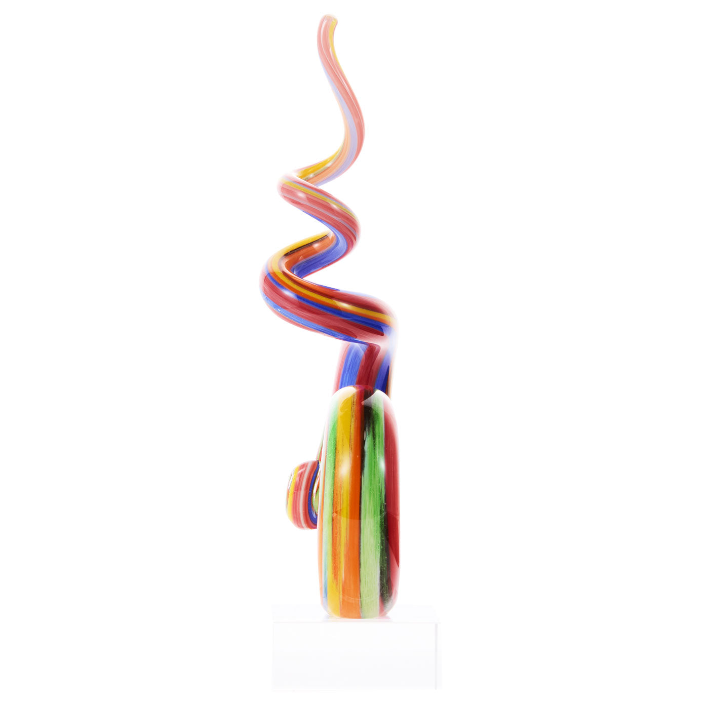 Rainbow Swirl Glass Sculpture