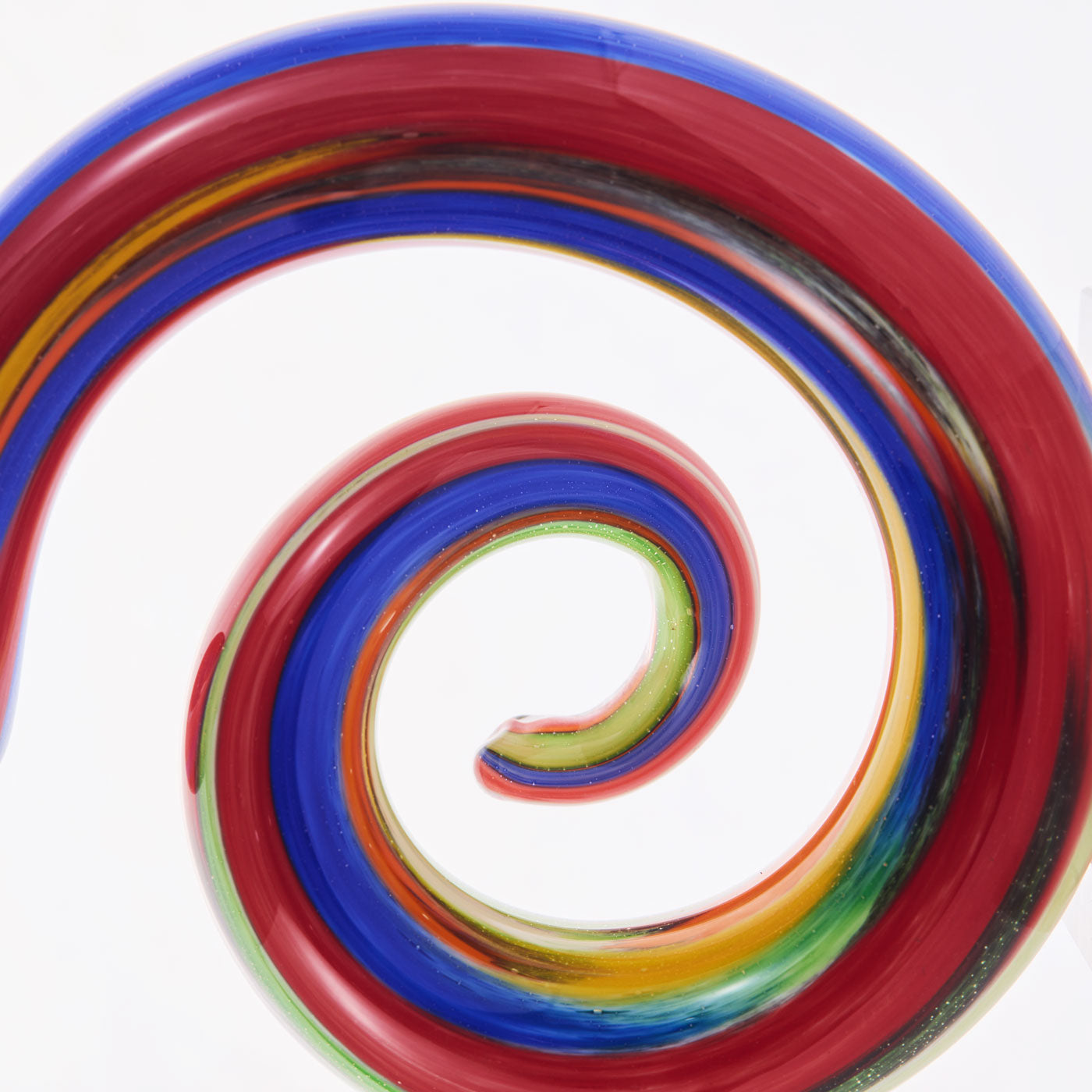 Rainbow Swirl Glass Sculpture
