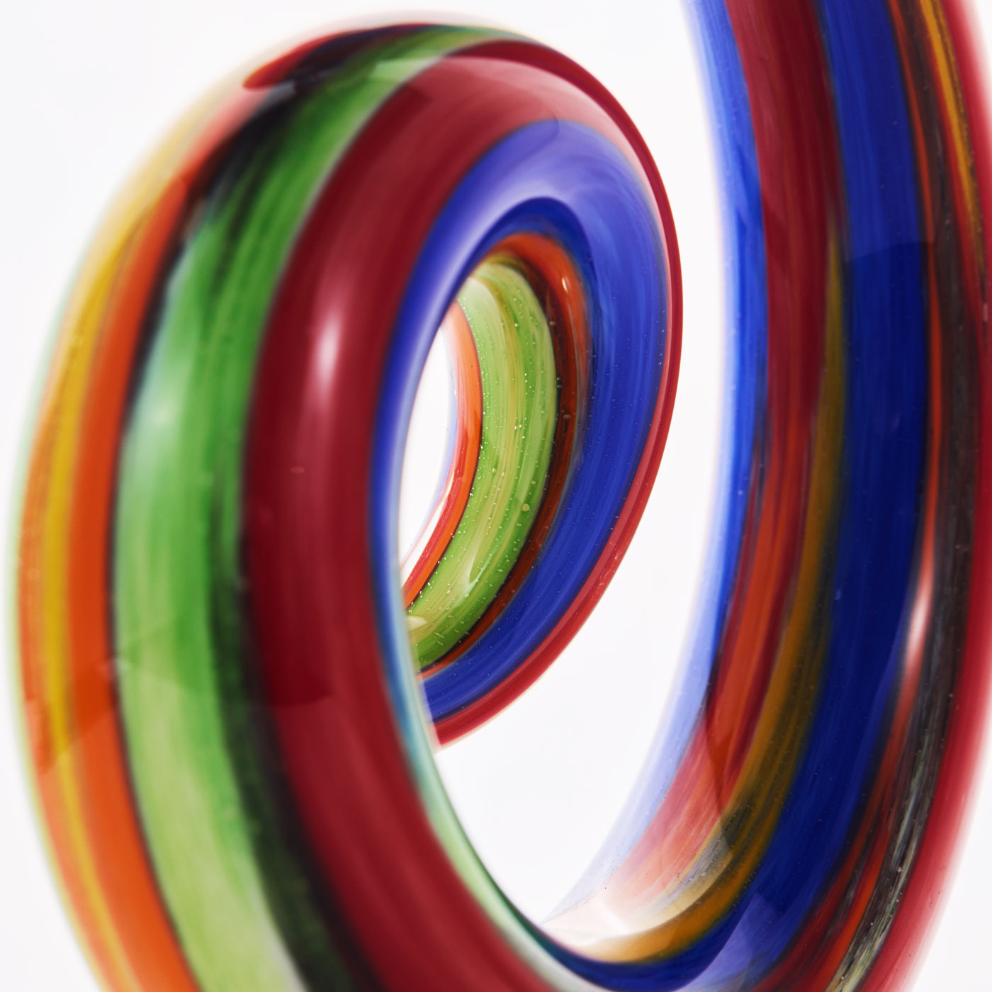 Rainbow Swirl Glass Sculpture