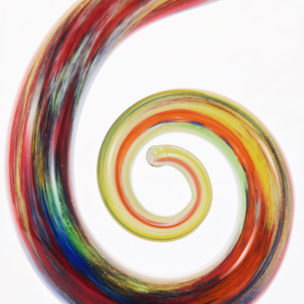Rainbow Swirl Glass Sculpture