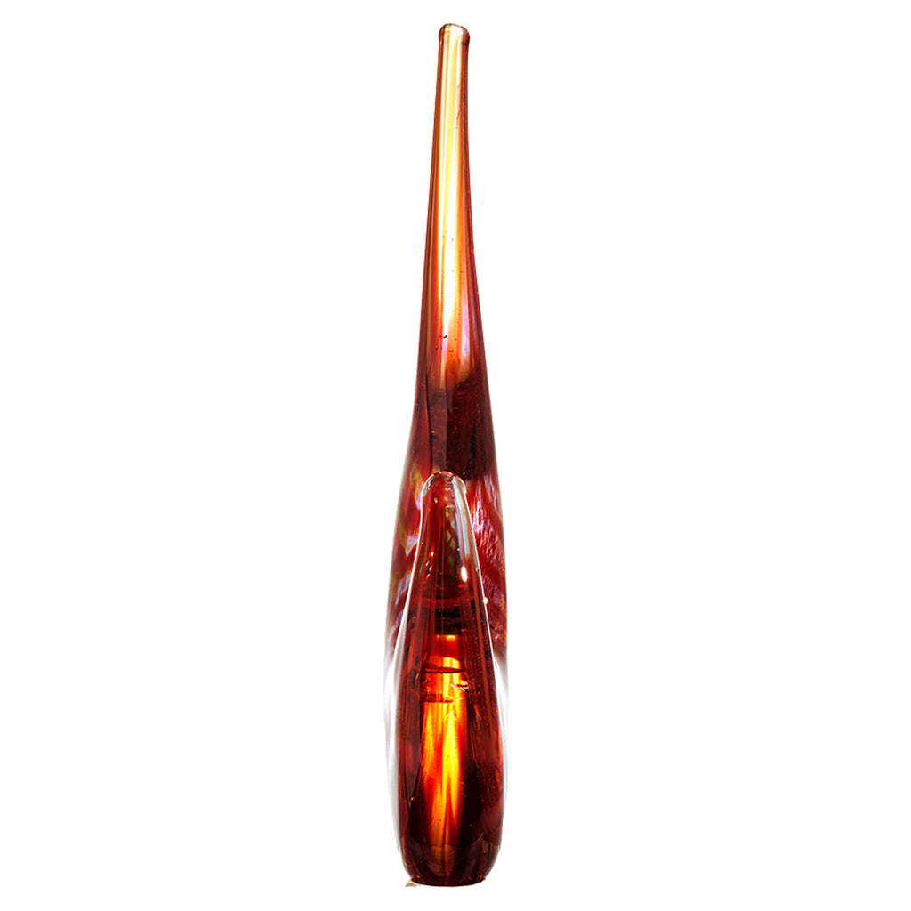 Abstract Red Sommerso Glass Sculpture