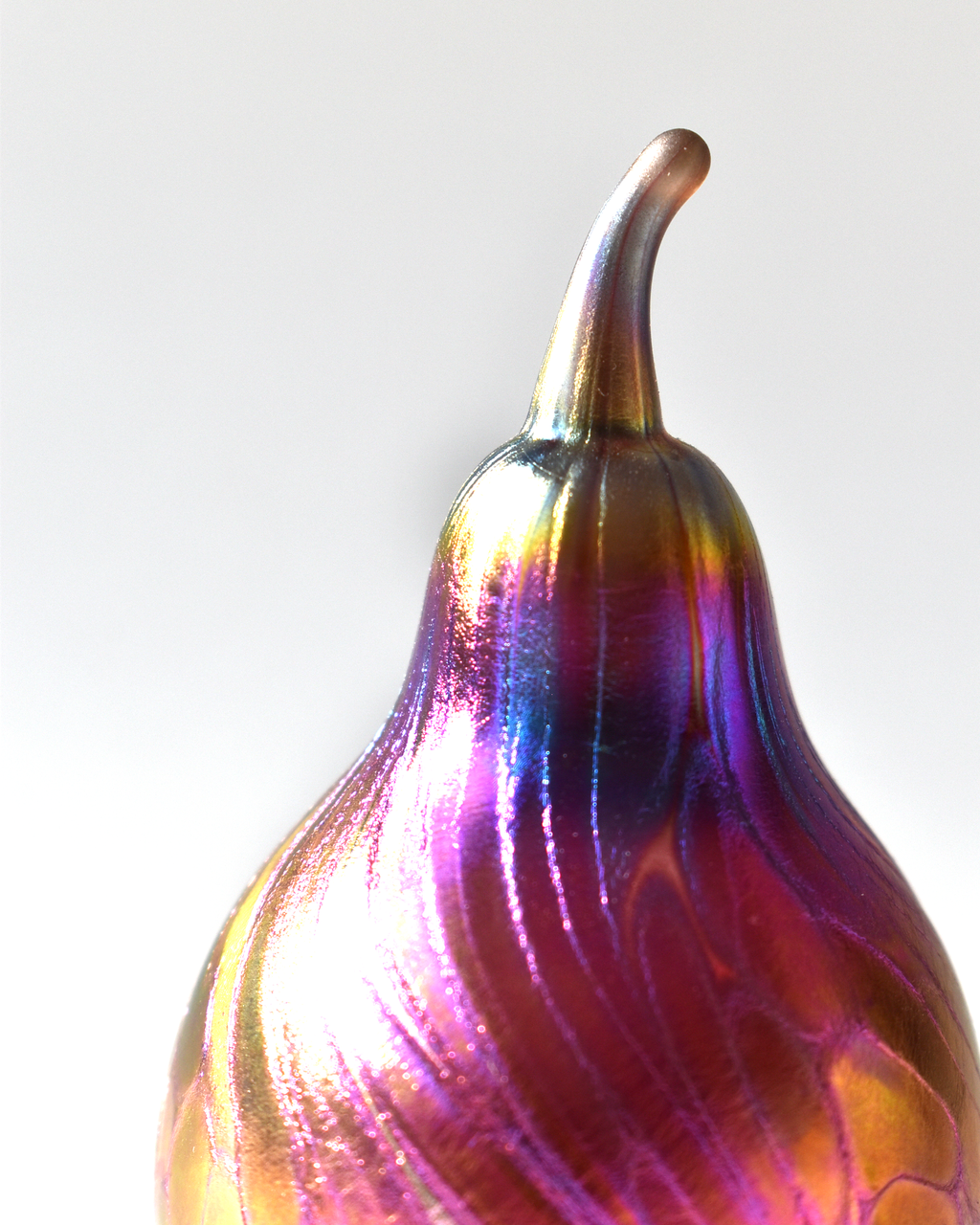 Cranberry Pink Glass Pear