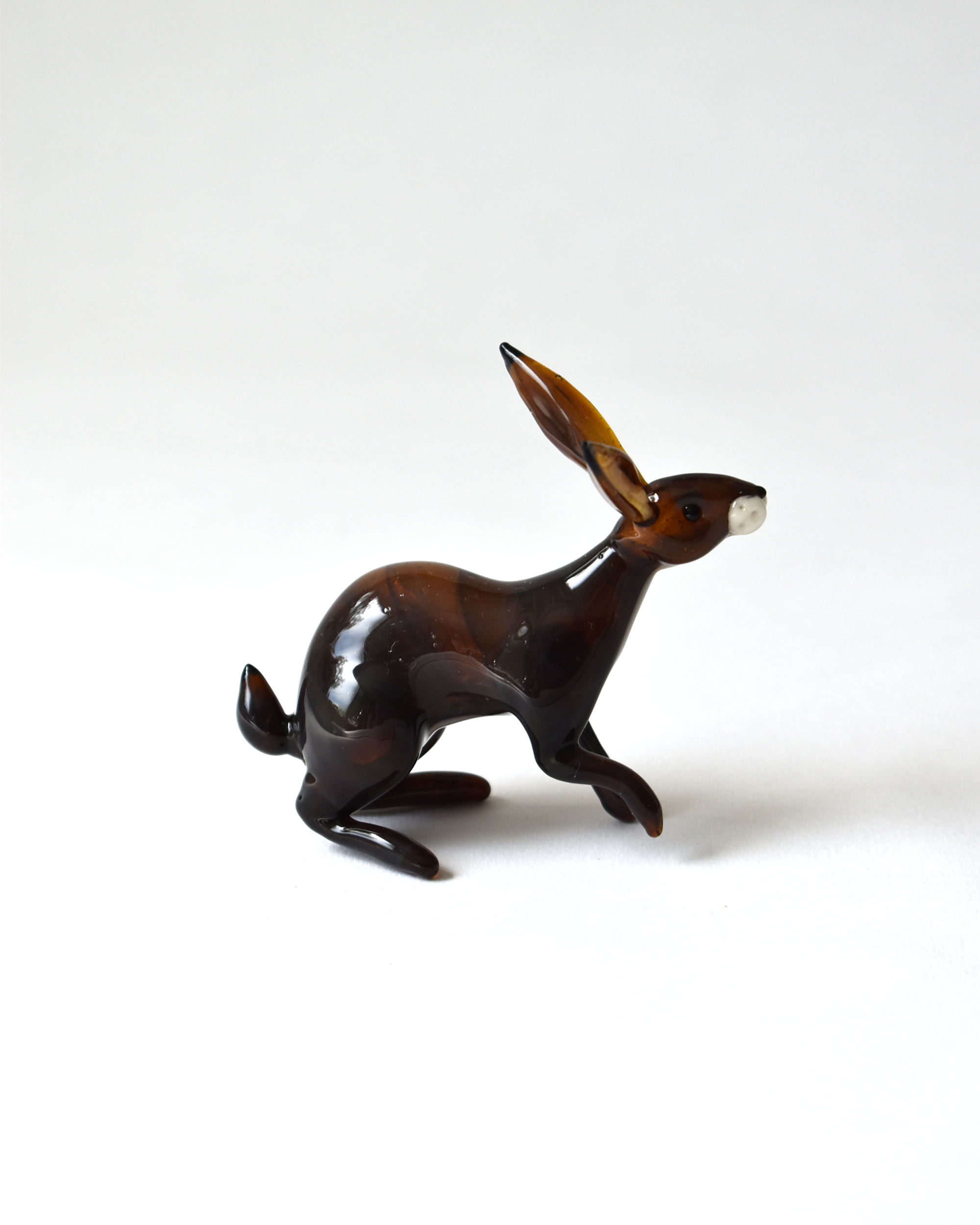 Inquisitive Little Hare Glass Sculpture