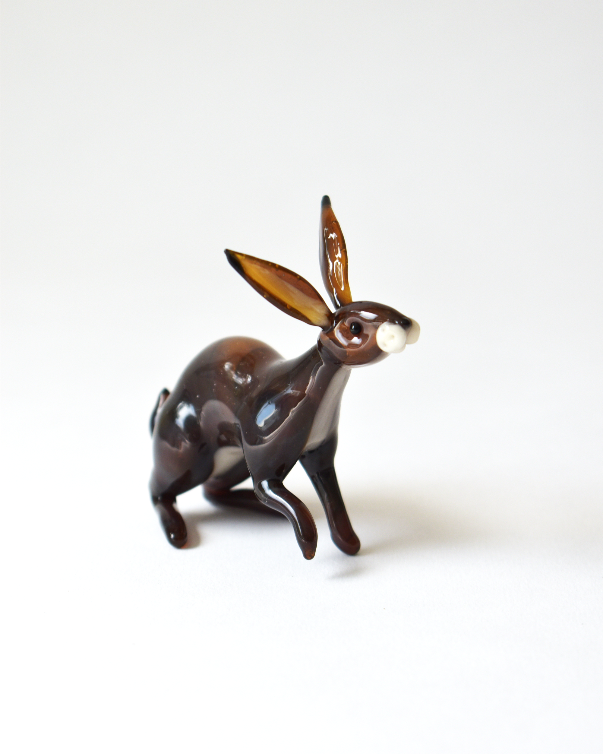 Inquisitive Little Hare Glass Sculpture