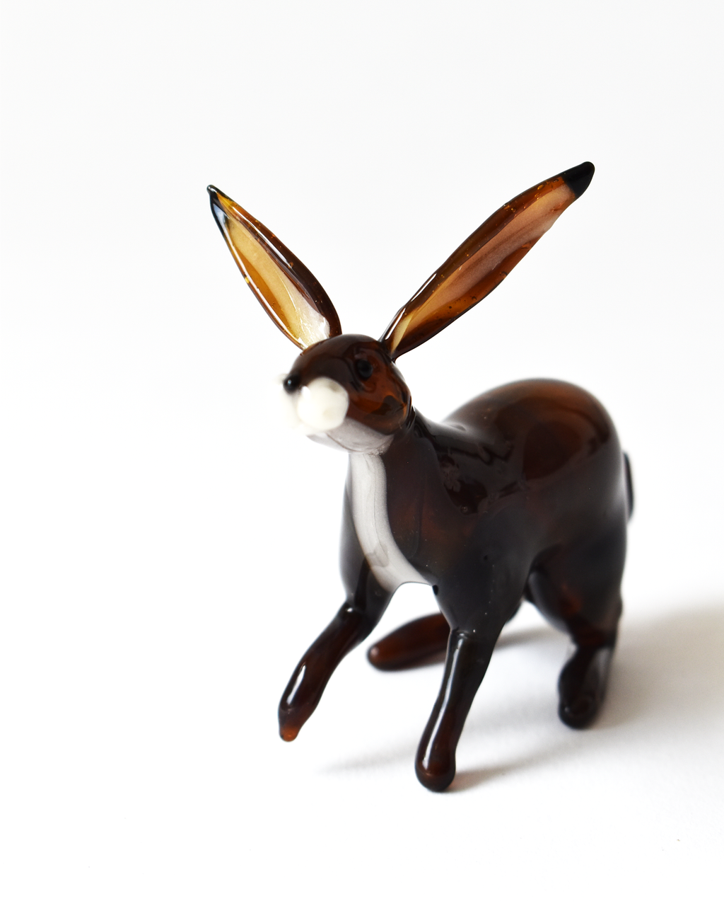 Inquisitive Little Hare Glass Sculpture