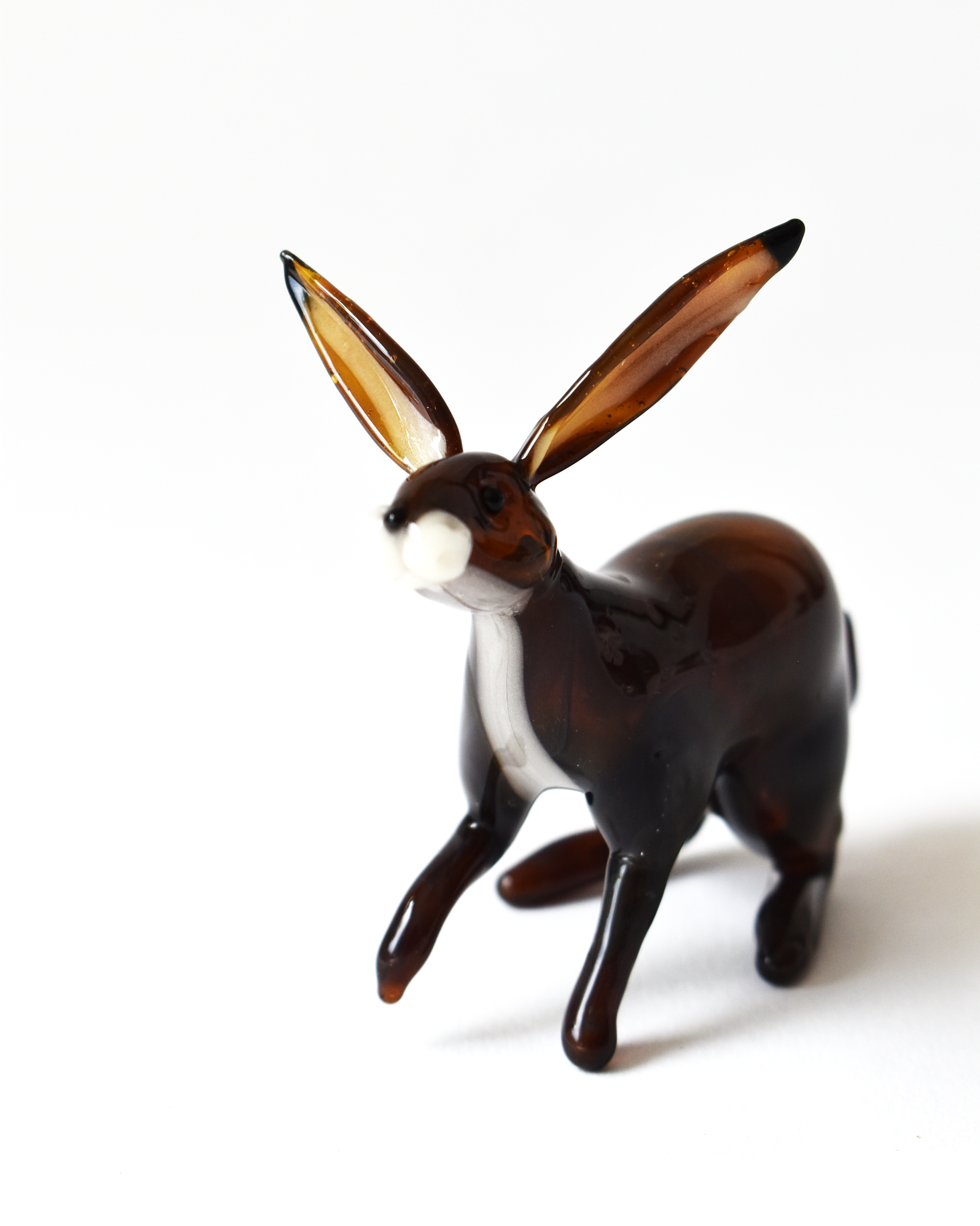 Inquisitive Little Hare Glass Sculpture