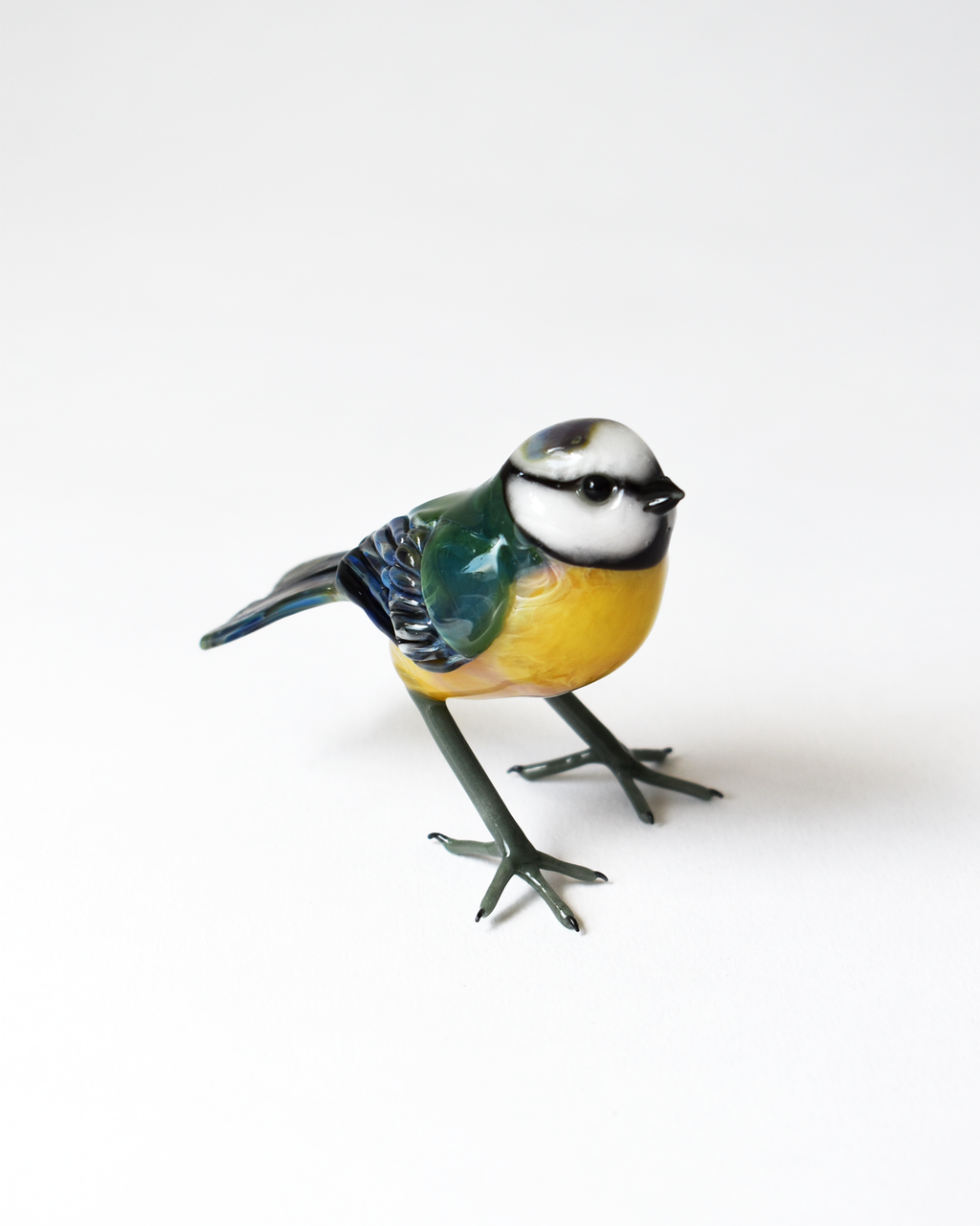 Little Garden Blue Tit Glass Sculpture