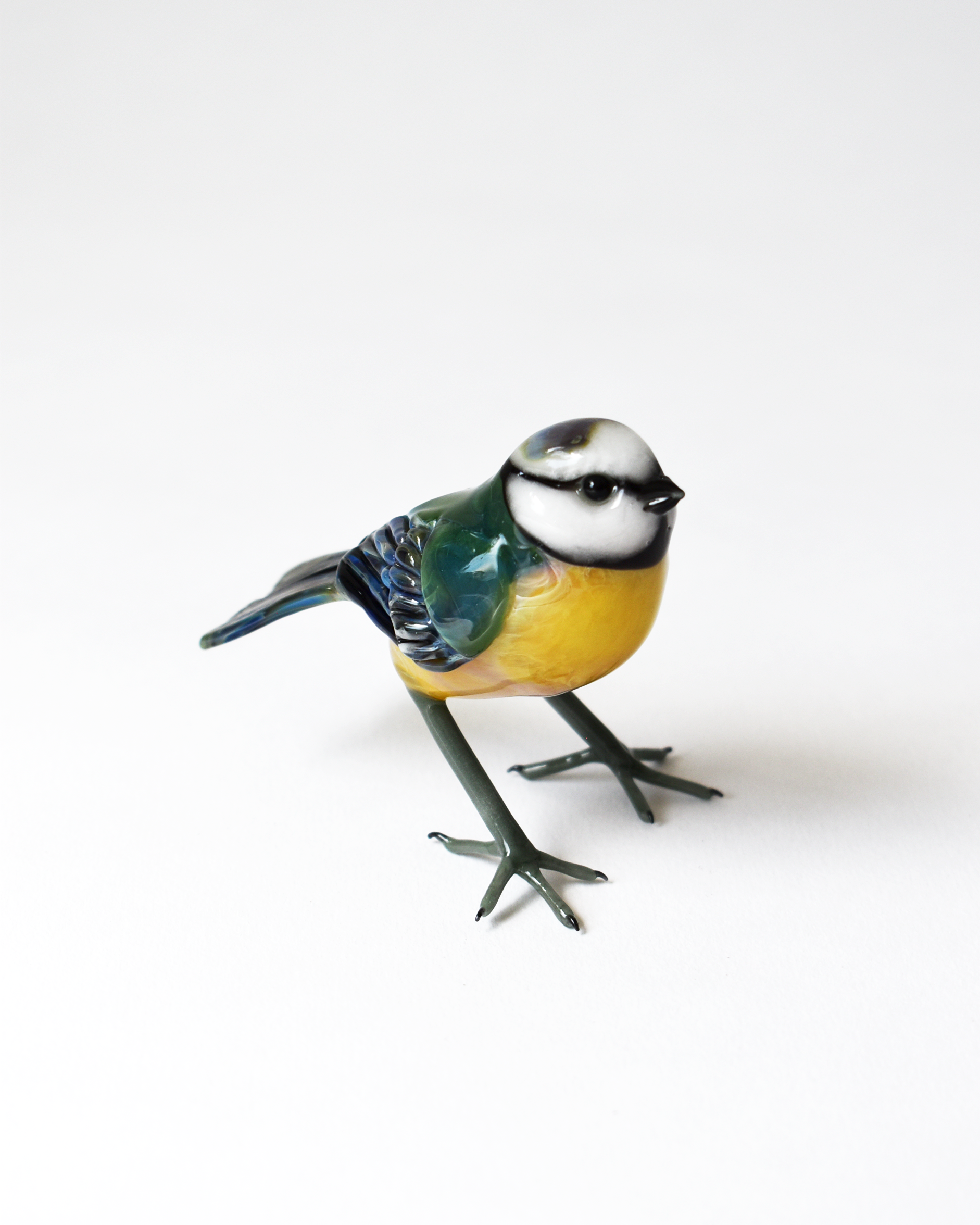 Little Garden Blue Tit Glass Sculpture