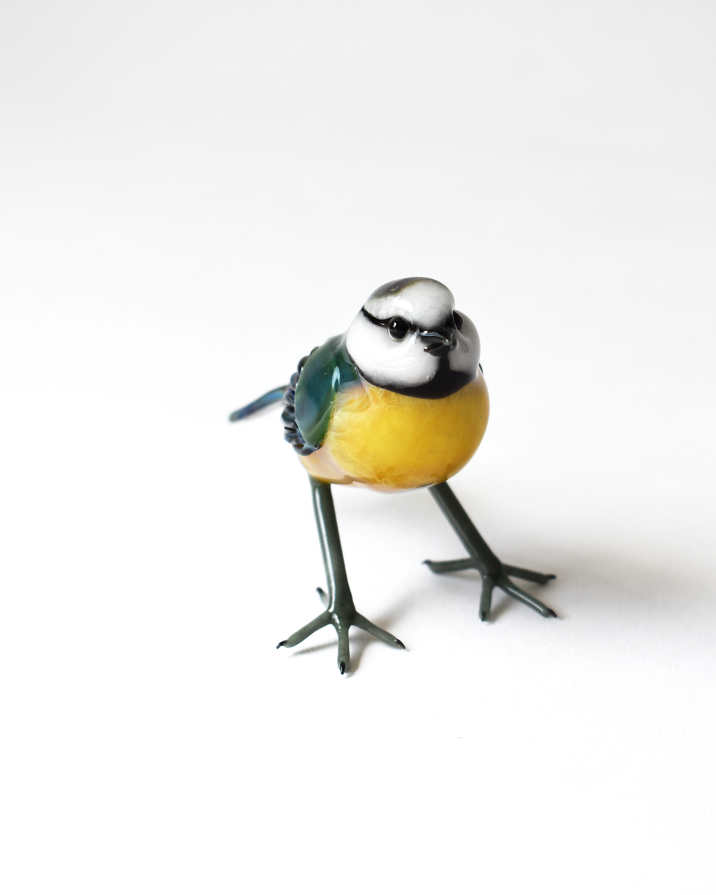 Little Garden Blue Tit Glass Sculpture