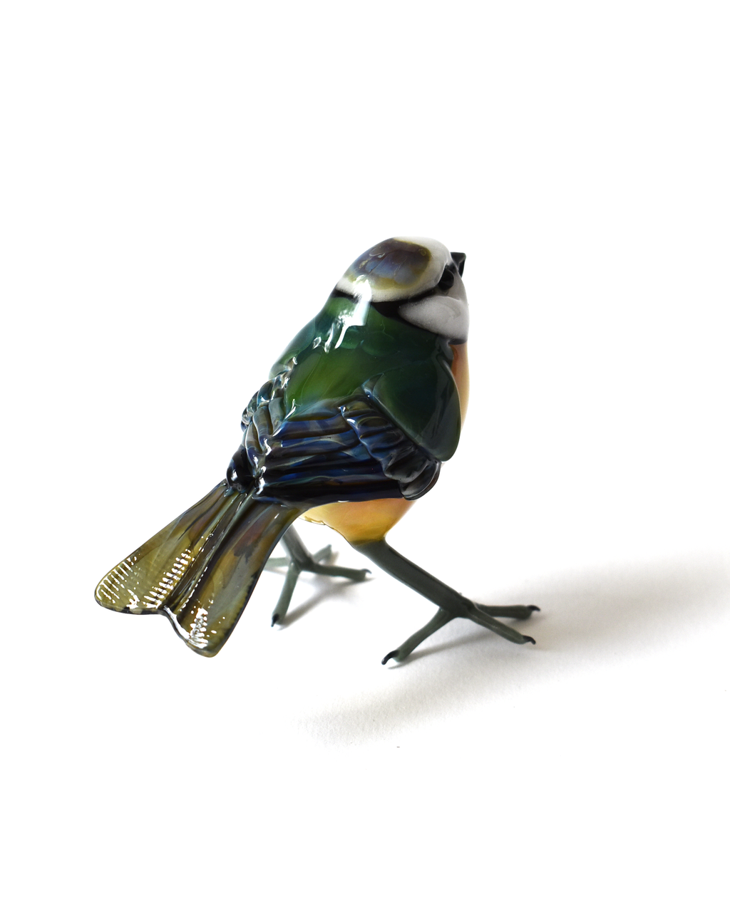 Little Garden Blue Tit Glass Sculpture